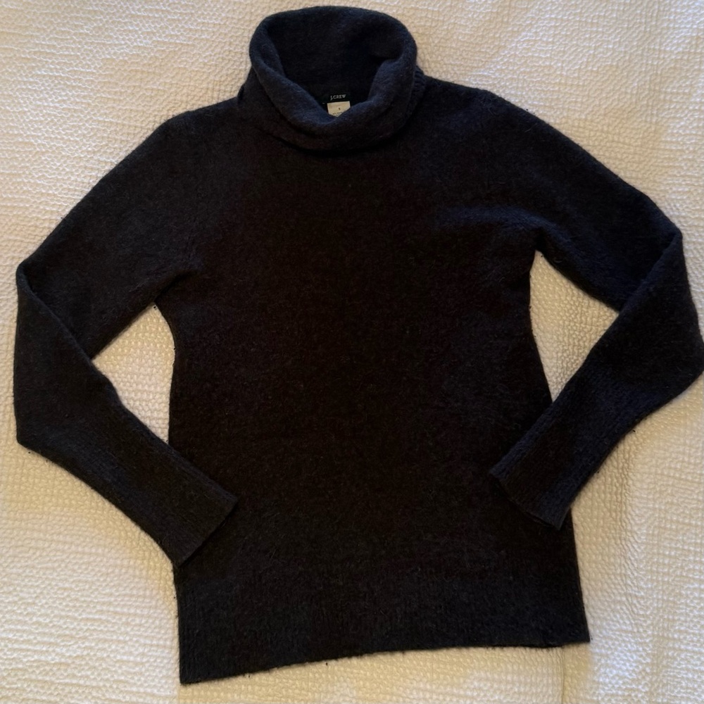 J. Crew | Black Turtleneck Wool Blend Sweater | Size Small